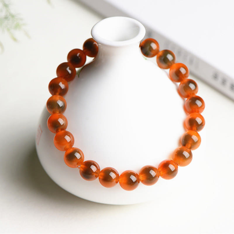 Wear FengShui Natural Colorful Candy Agate Harmony Strength Bead Bracelet