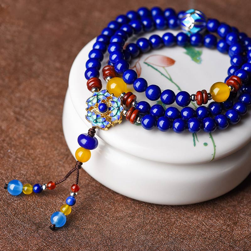 Wear FengShui Lazurite Yellow Agate Positive Bracelet