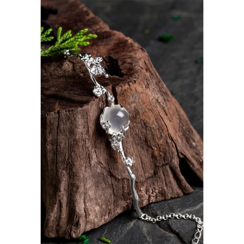 Wear FengShui Plum Blossom Chalcedony Positive Bracelet