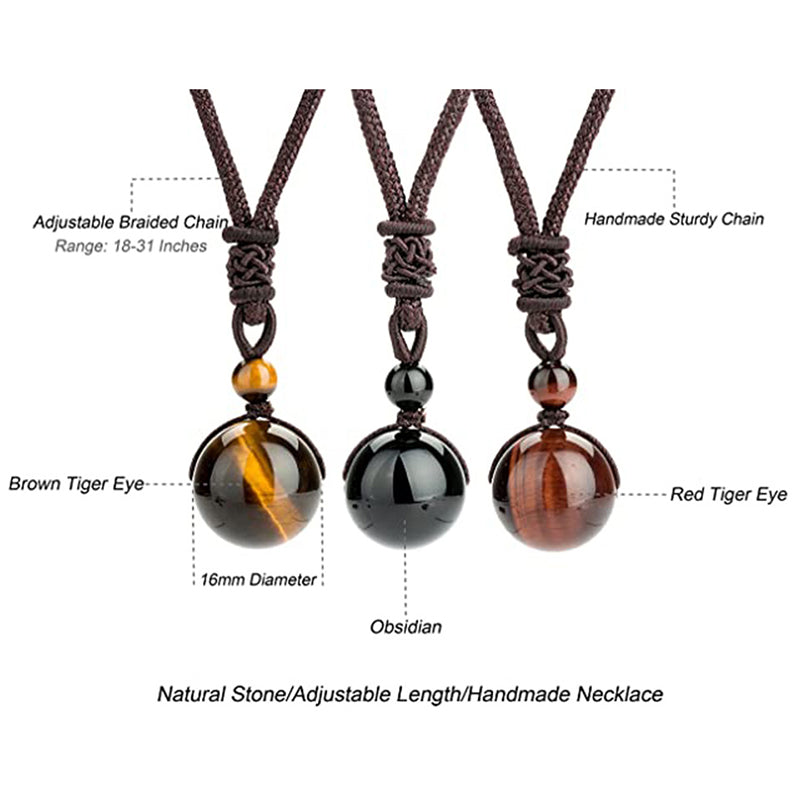 Wear FengShui Tibetan Tiger's Eye Bracelet Necklace Set