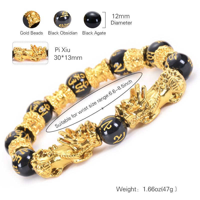 Buddha3bodhi Double Pixiu Obsidian Wealth Bracelet