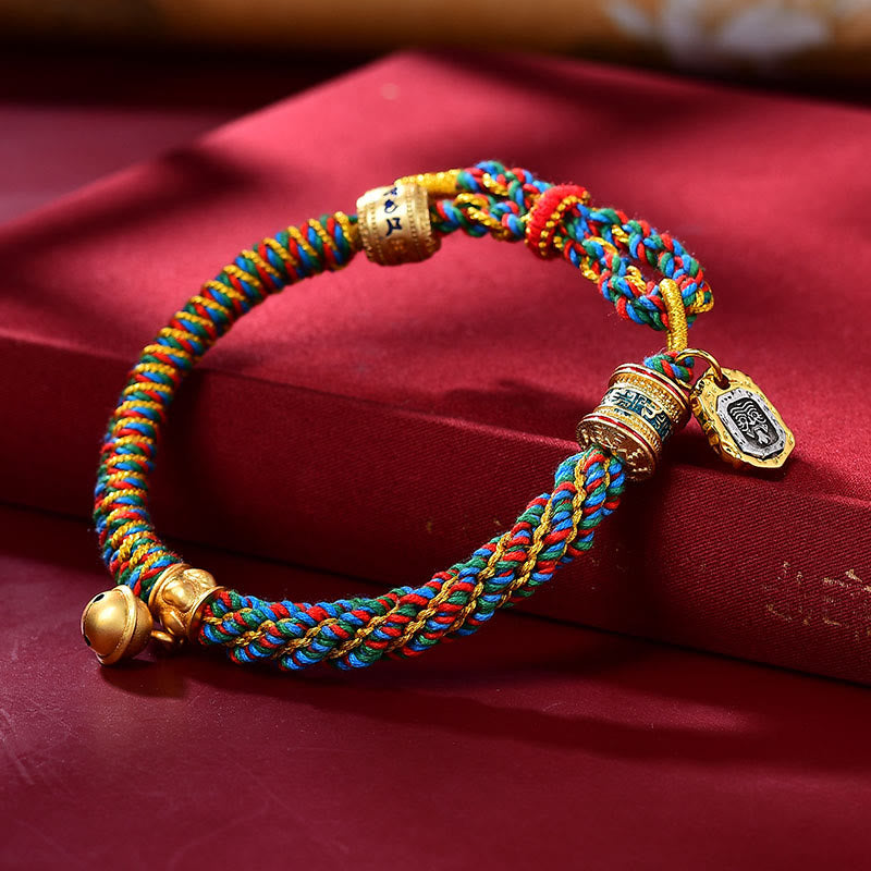 Wear FengShui Tibetan Om Mani Padme Hum Carved Zakiram Goddess of Wealth Charm Amulet Bracelet