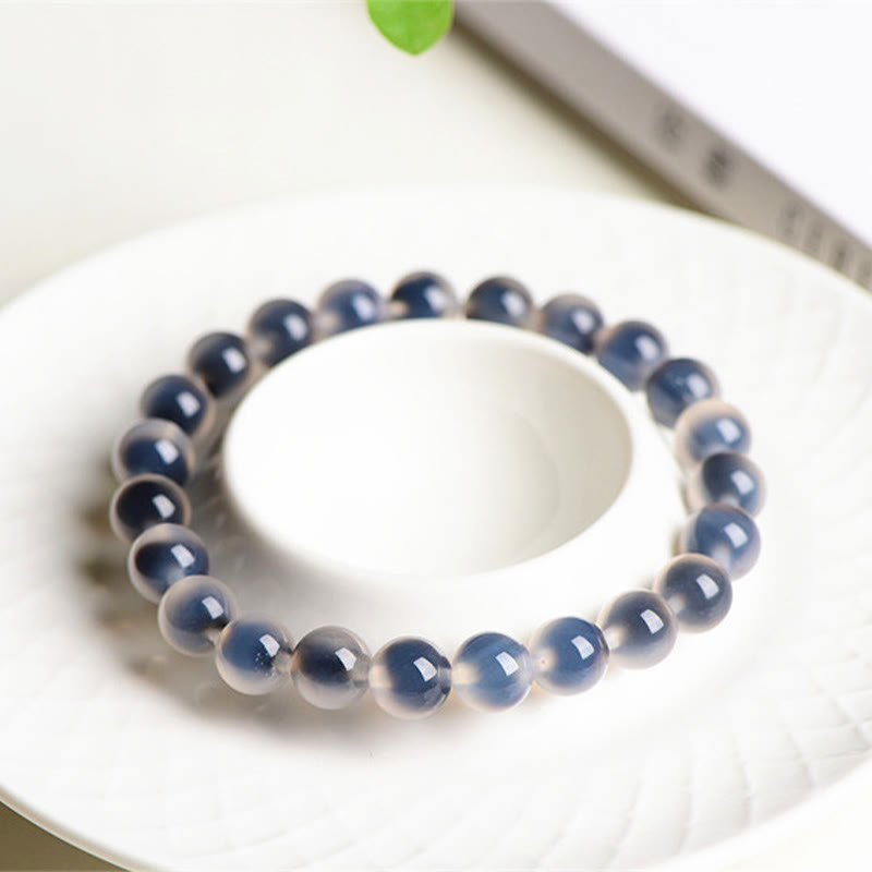 Wear FengShui Natural Colorful Candy Agate Harmony Strength Bead Bracelet