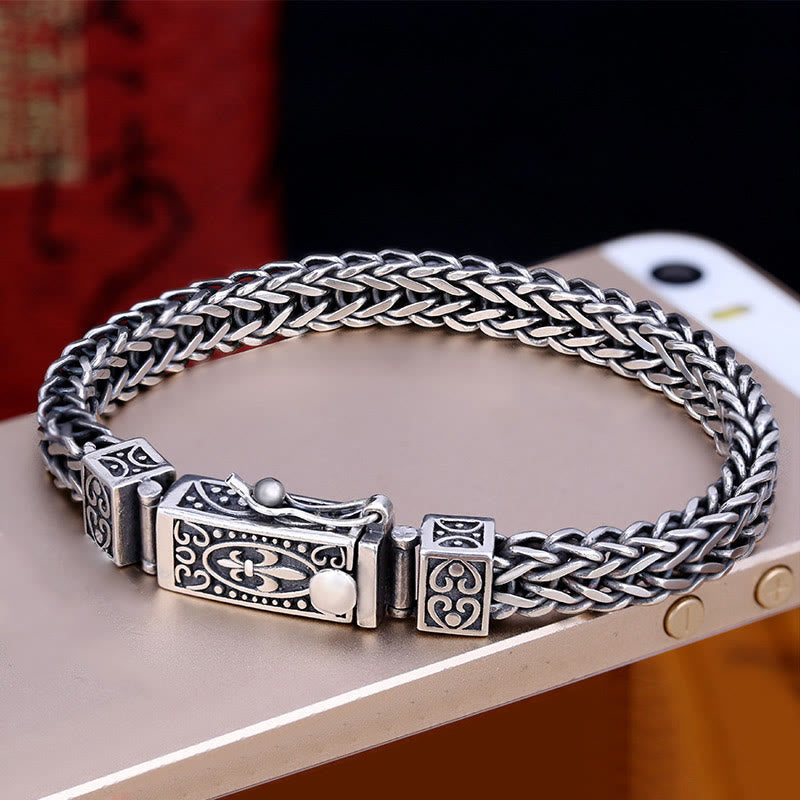Wear FengShui Retro Dragon Keel Braided Design Balance Healing Bracelet
