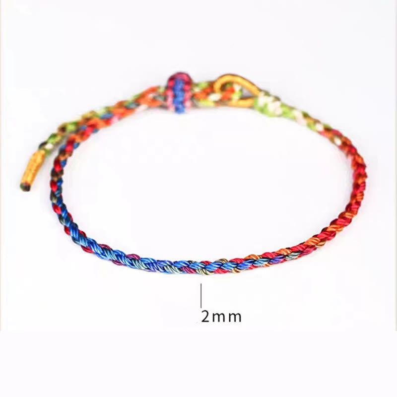 Wear FengShui Handcrafted Luck Colorful Rope Child Adult Bracelet