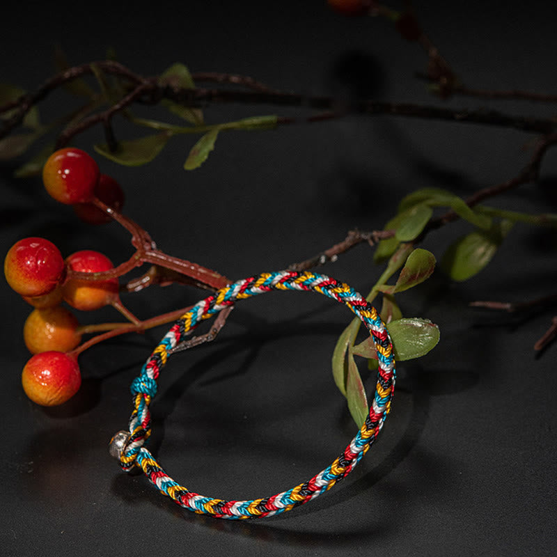 Wear FengShui Tibet Handmade Five Color Thread Protection Braid String Bracelet