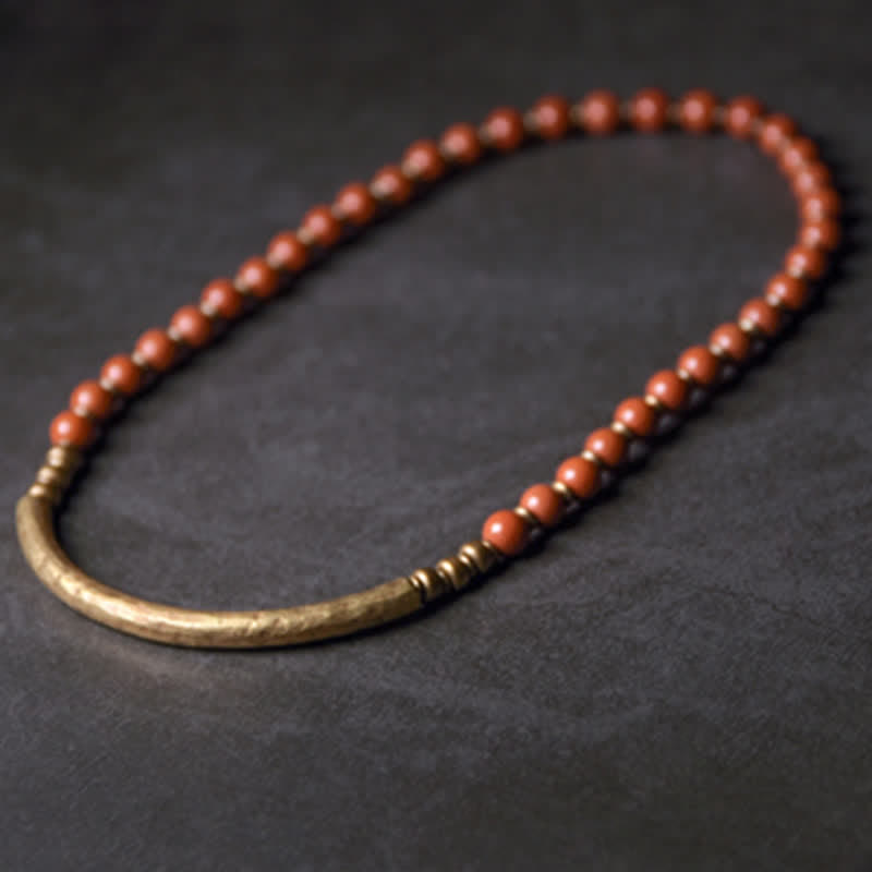 Wear FengShui Red Jasper Moss Agate Black Obsidian Crystal Copper Peace Couple Bracelet