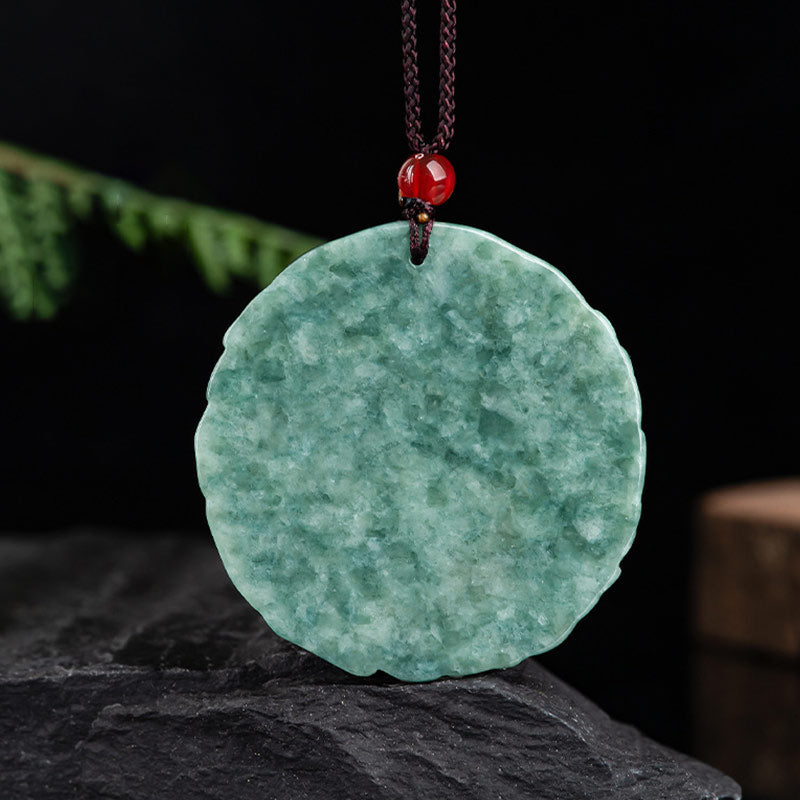 Wear FengShui Dragon Jade Yin Yang Balance Necklace String Pendant