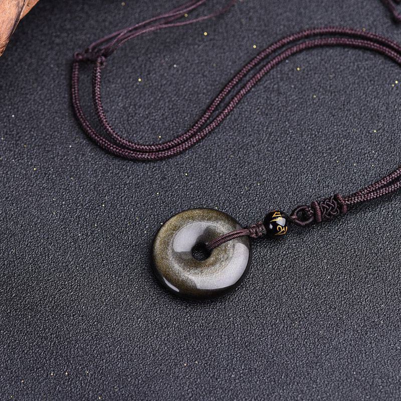 Wear FengShui Tibetan Obsidian Protection Necklace