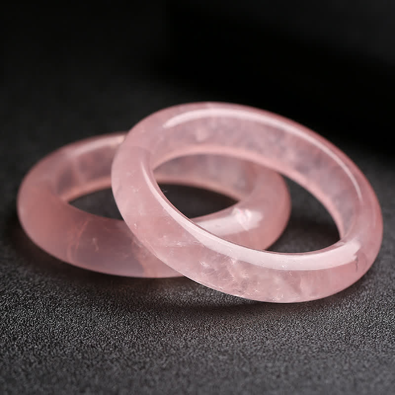 Wear FengShui  Natural Rose Quartz Love Caring Bracelet Bangle