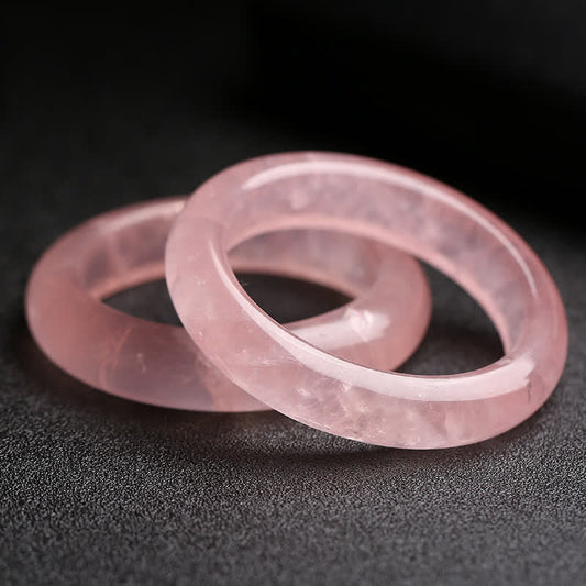 Wear FengShui  Natural Rose Quartz Love Caring Bracelet Bangle