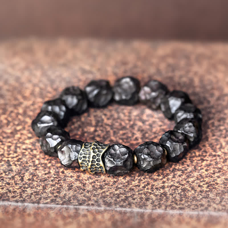 Wear FengShui Ebony Wood Copper Peace Balance Couple Bracelet