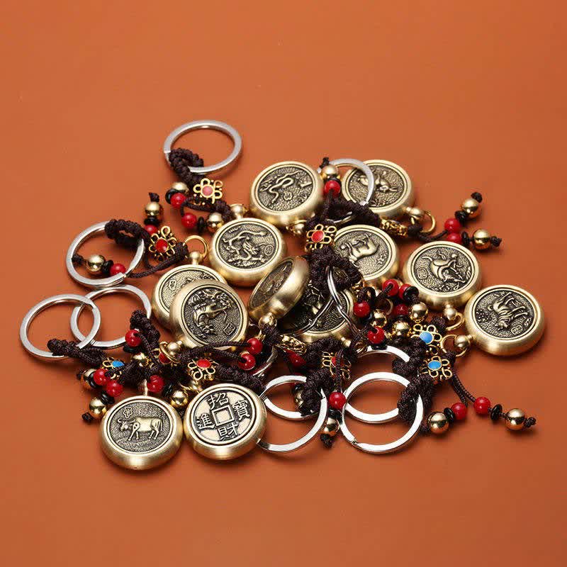 Wear FengShui 12 Chinese Zodiac Blessing Wealth Fortune Keychain