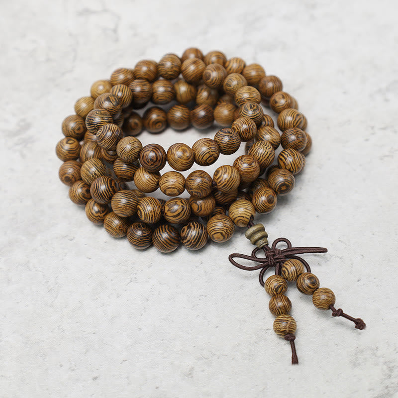 Wear FengShui 108 Mala Beads Bracelet Prayer Meditation Sandalwood Elastic