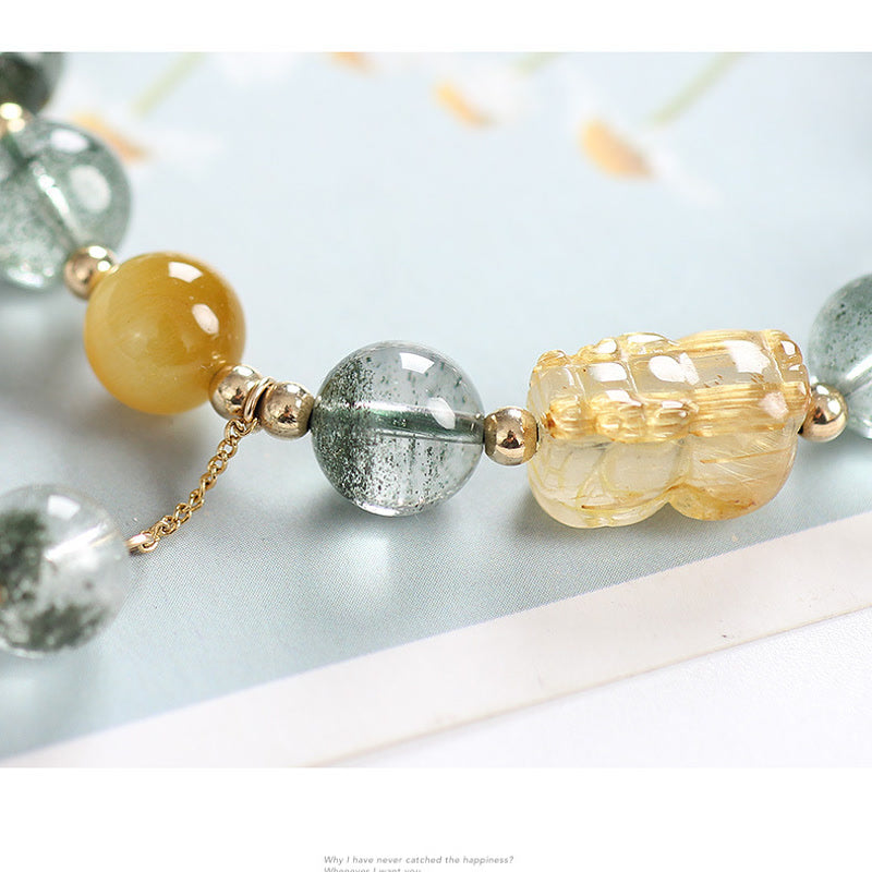 Wear FengShui Green Phantom Citrine PiXiu Confidence Bracelet
