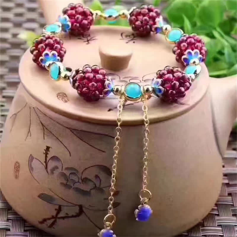 Wear FengShui Tibetan Garnet Calm Bracelet