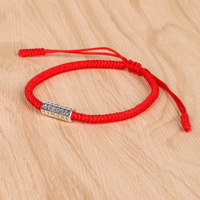 Wear FengShui Om Mani Padme Hum Luck Protection Red String Bracelet