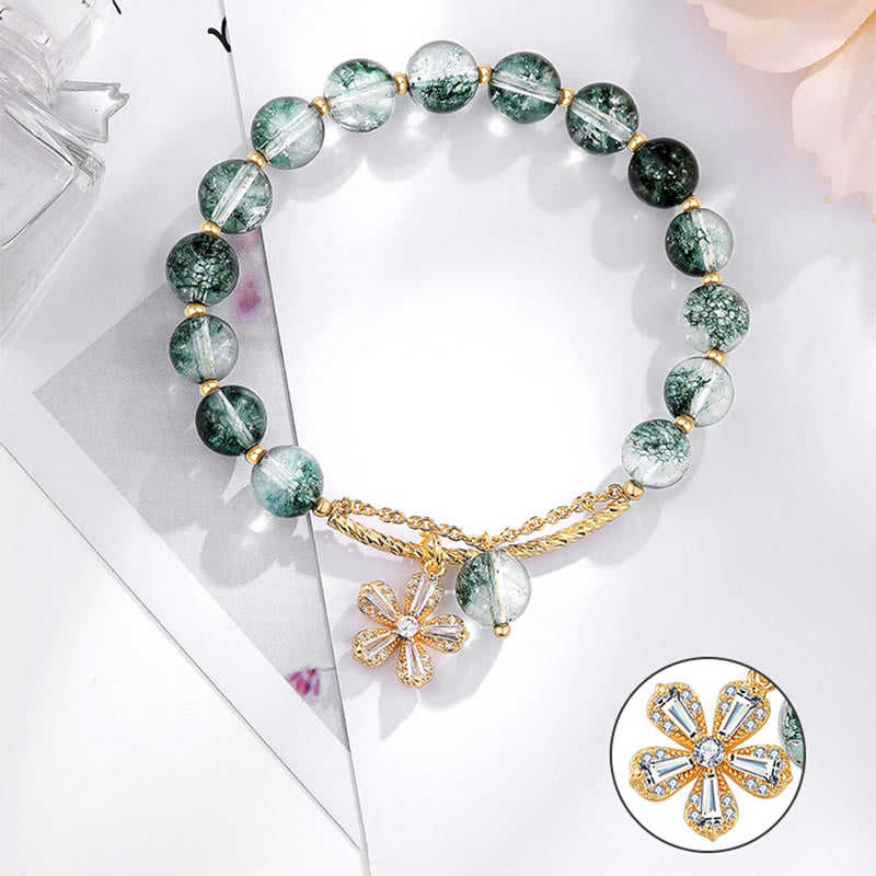 Wear FengShui Green Phantom Crystal Confidence Charm Bracelet