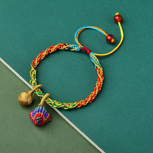 Wear FengShui Colorful Rope Luck Handcrafted Zongzi Charm Bracelet