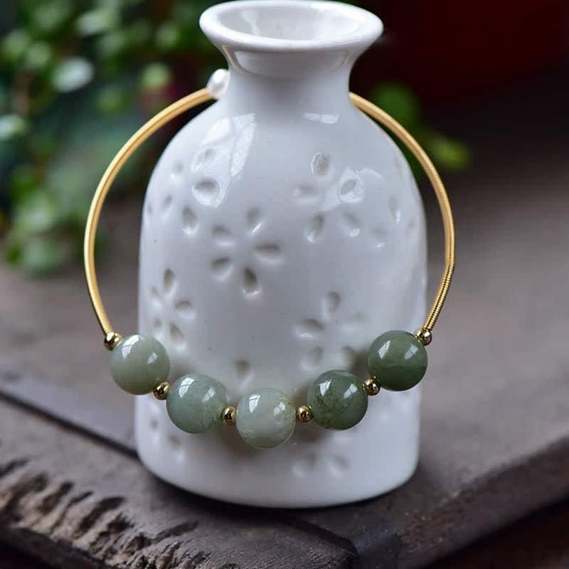 Wear FengShui Jade Abundance Luck Blessing Bracelet Bangle