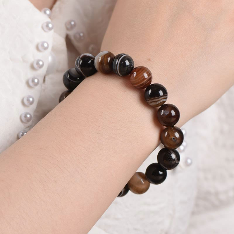 Wear FengShui Tibetan Sardonyx Happiness Positive Bracelet