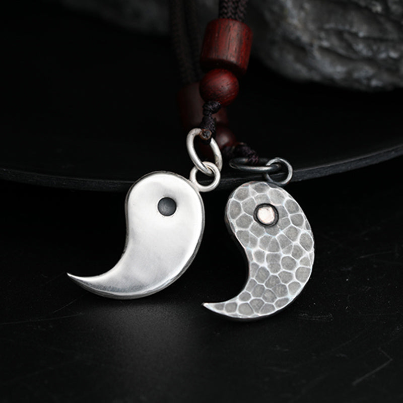 Wear FengShui 990 Sterling Silver Yin Yang Balance Harmony Necklace Pendant
