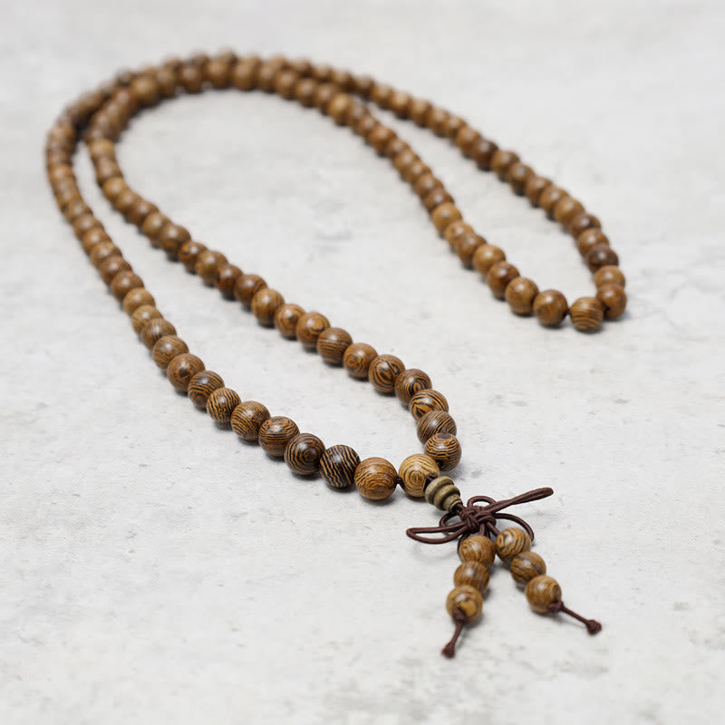 Wear FengShui 108 Mala Beads Bracelet Prayer Meditation Sandalwood Elastic