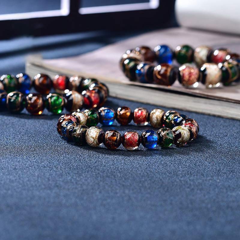 Wear FengShui Colorful Liuli Glass Bead Luck Bracelet