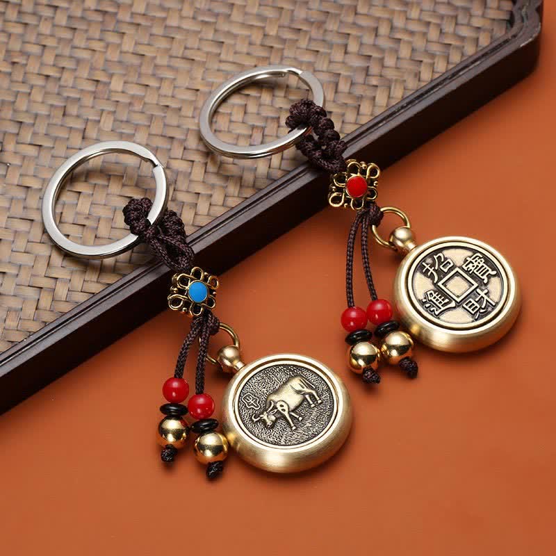 Wear FengShui 12 Chinese Zodiac Blessing Wealth Fortune Keychain