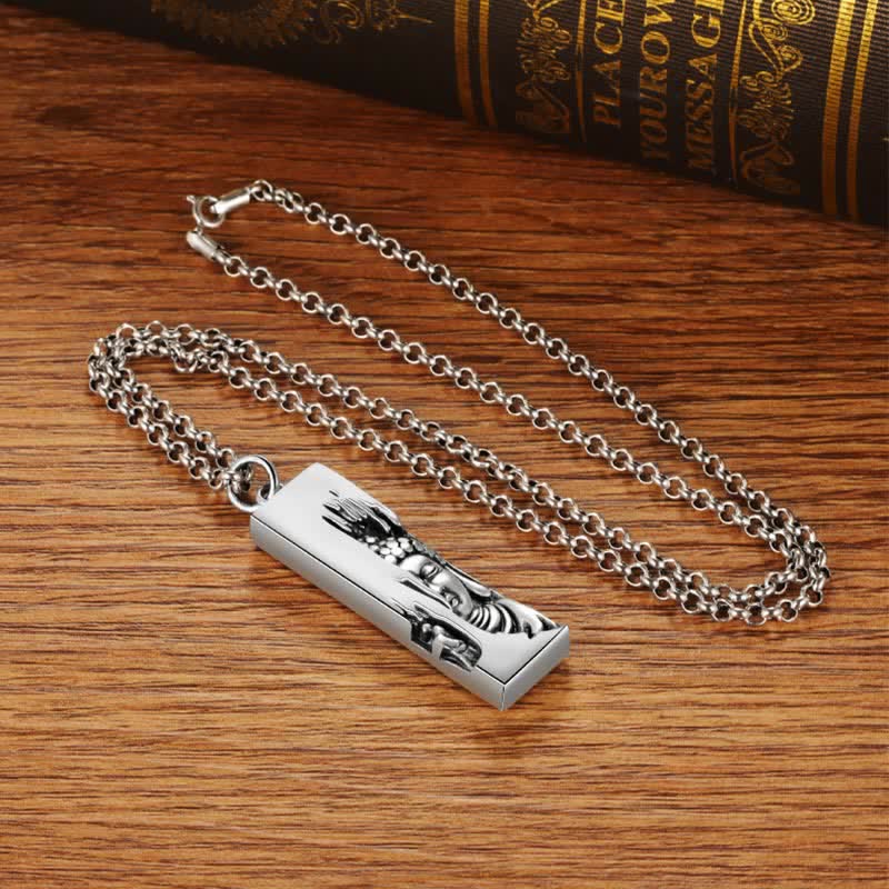 Wear FengShui Tathagata Buddha Strength Protection Amulet Lucky Vintage Style Pendant Necklace