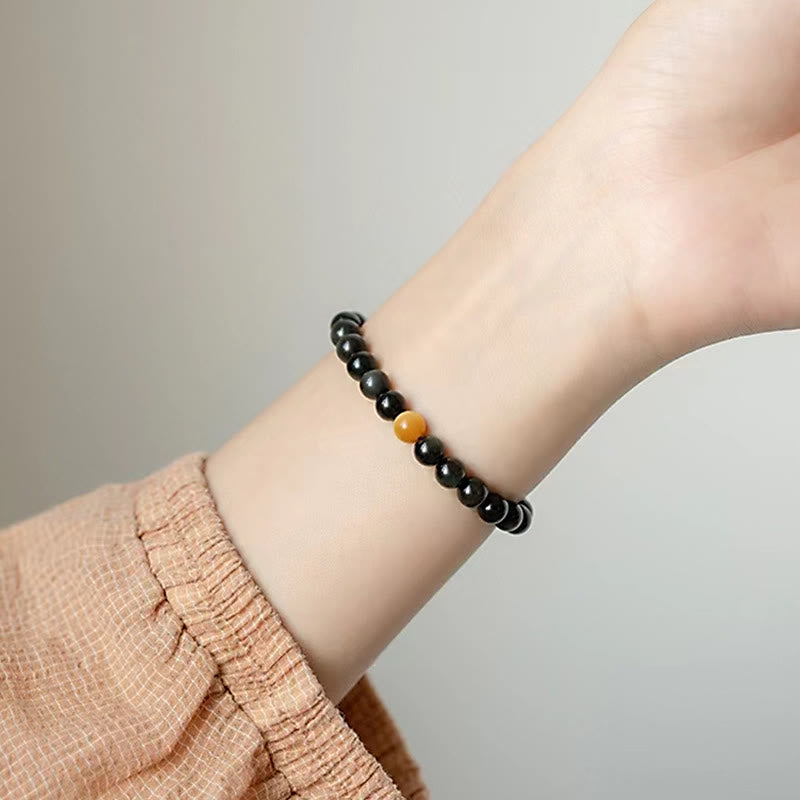 Wear FengShui Natural Rainbow Obsidian Tiger Eye Positive Love Bracelet
