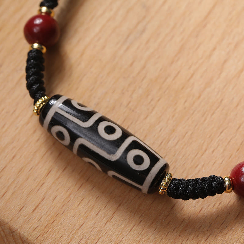 Wear FengShui Handcrafted Tibetan Nine-eye Dzi Bead Protection Bracelet