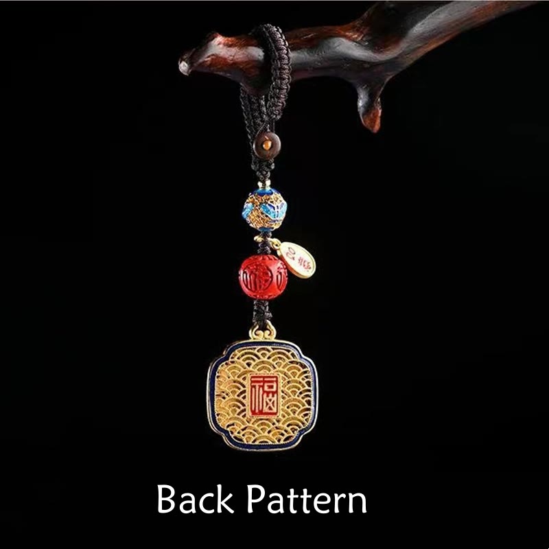 Wear FengShui Fu Character Blessing Ruyi Charm Key Chain