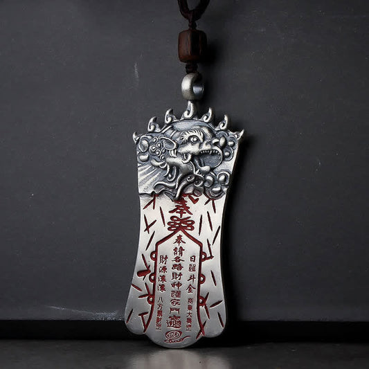 Wear FengShui FengShui Bagua PiXiu Cinnabar Balance Necklace Pendant