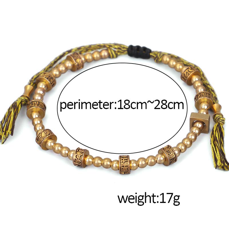 Wear FengShui Tibetan Curse Six True Words Wealth Bracelet