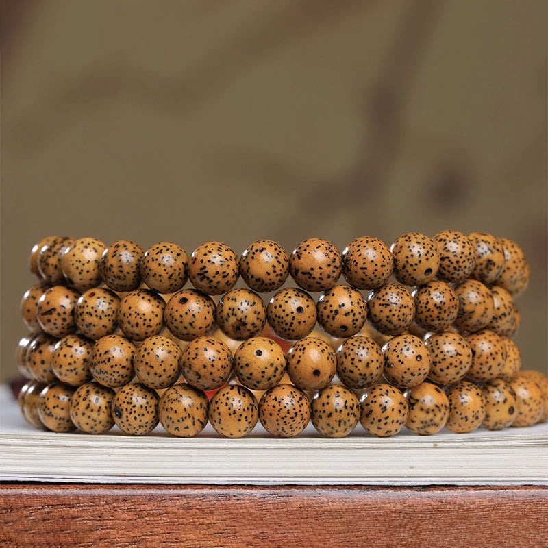 Wear FengShui 108 Mala Beads Bodhi Seed Red Agate Auspiciousness Bracelet