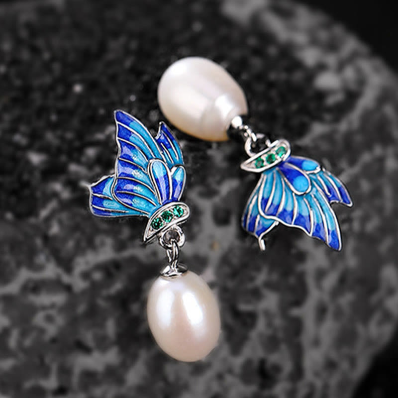 Wear FengShui 925 Sterling Silver Pearl Butterfly Healing Necklace Pendant Earrings Ring
