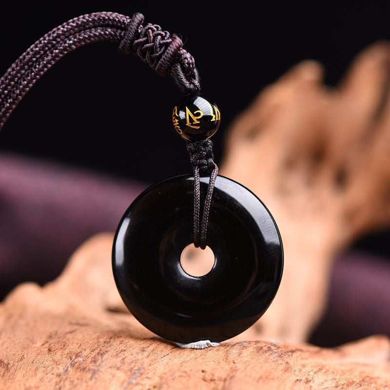 Wear FengShui Tibetan Obsidian Protection Necklace