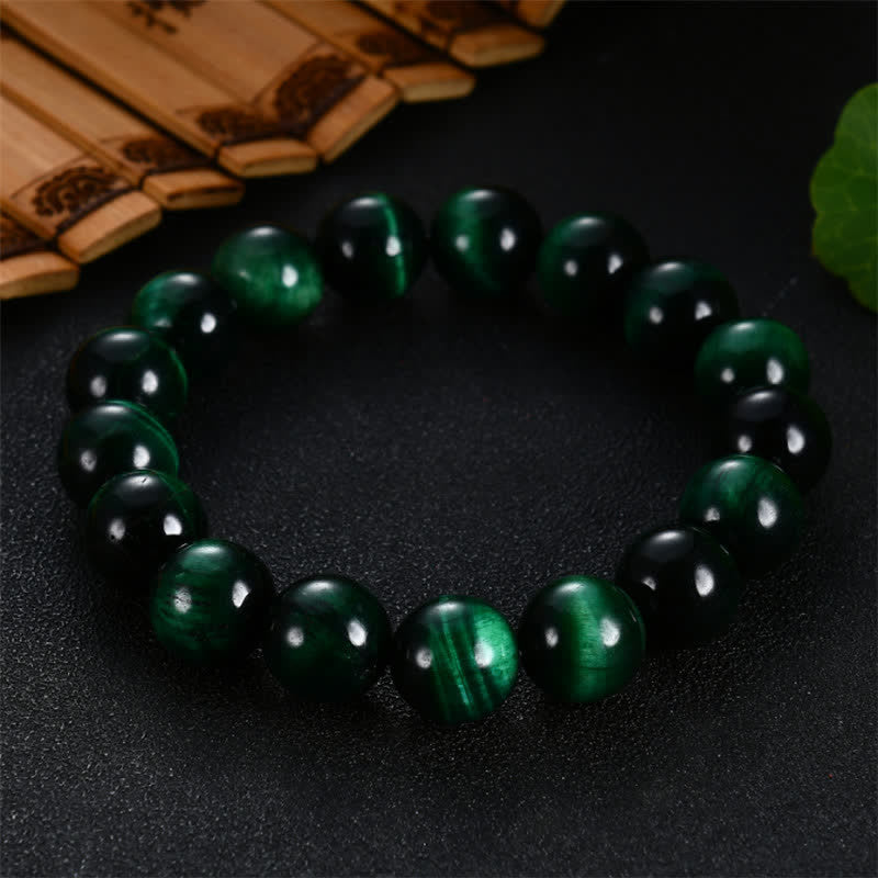Wear FengShui Natural Green Tiger Eye Strength Bracelet