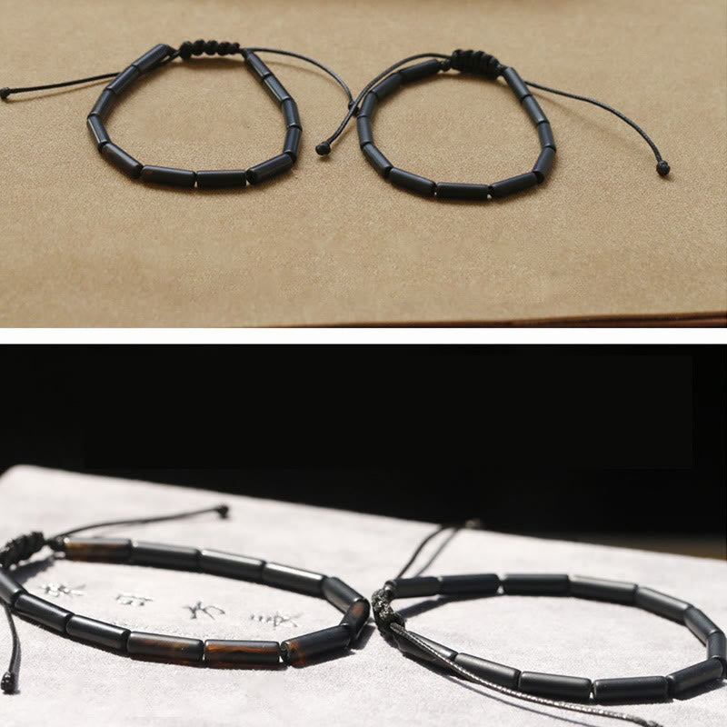 Wear FengShui Black Onyx Bead Support Protection Bracelet