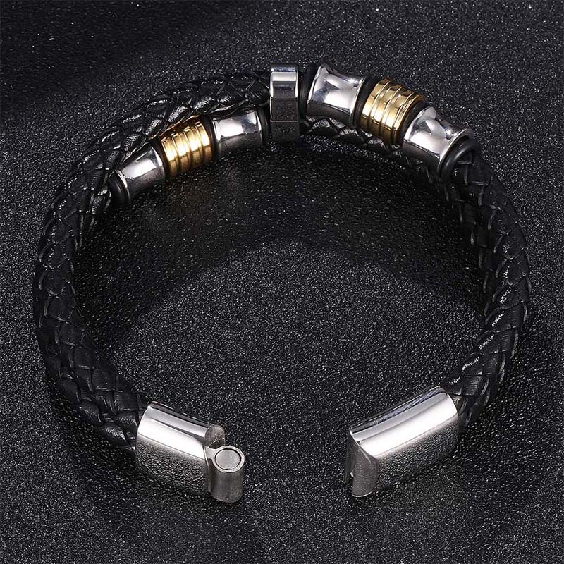 Wear FengShui Layered Leather Weave Fortune Bracelet