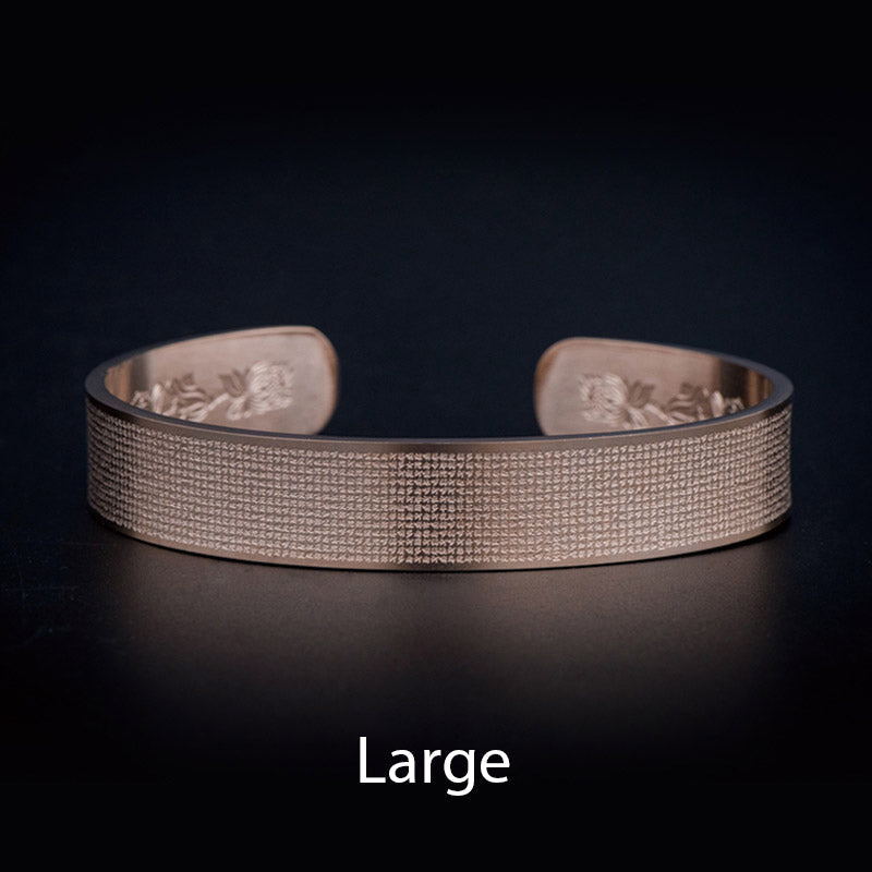 Wear FengShui Shurangama Mantra Engraving Titanium Steel Blessing Bracelet