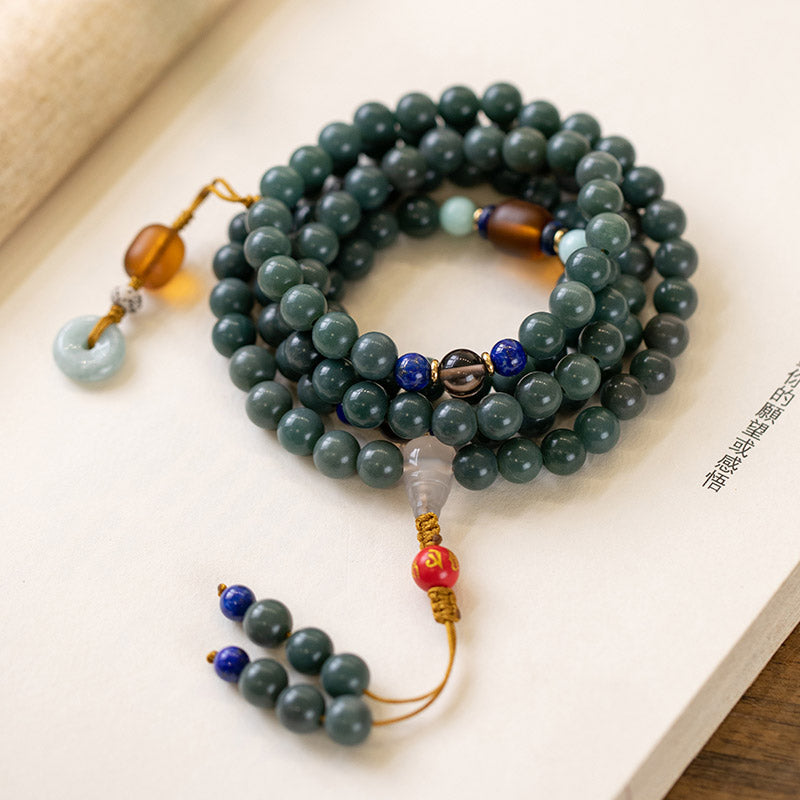 Wear FengShui 108 Beads Bodhi Seed Blessing Meditation Bracelet Mala