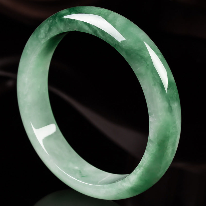 Wear FengShui Natural Jade Fortune Blessing Bangle Bracelet