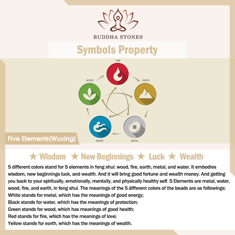 Wear FengShui Five Elements Various Crystal Agate Wealth Reincarnation Knot Braid Bracelet