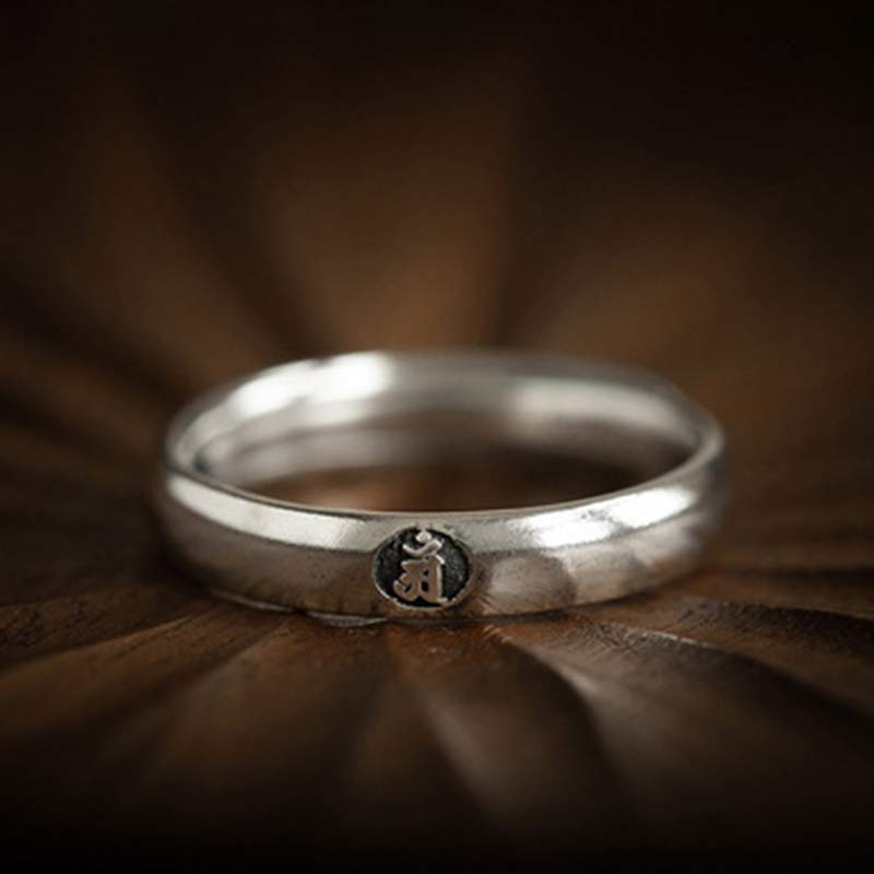 Wear FengShui 925 Sterling Silver Chinese Zodiac Natal Buddha Blessing Couple Ring