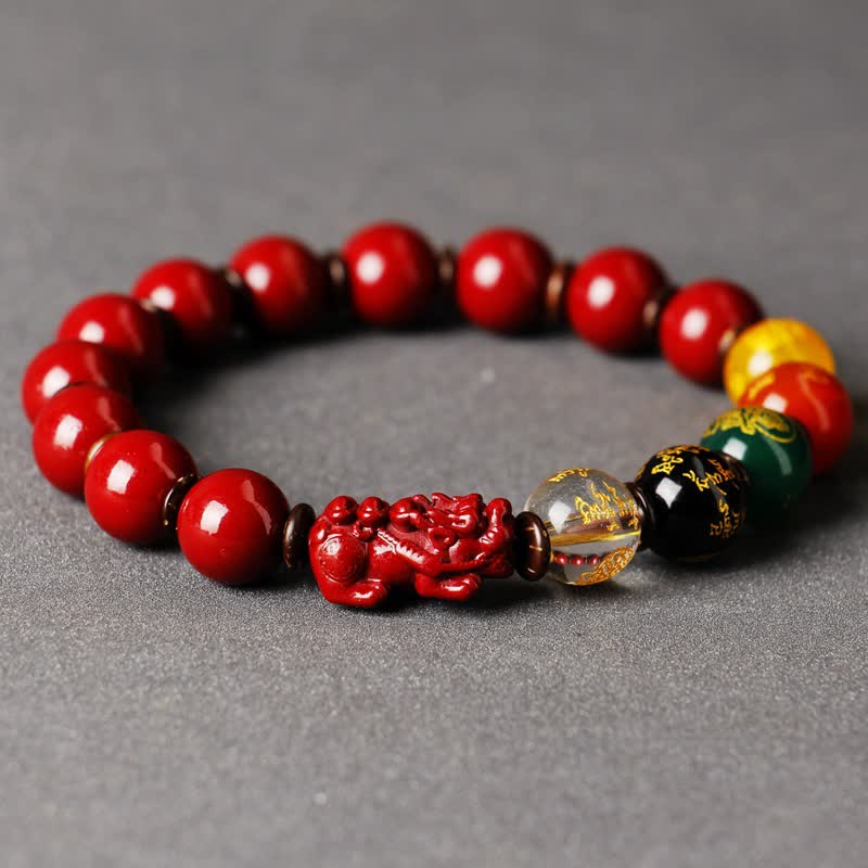 Wear FengShui God Of Wealth Cinnabar PiXiu Blessing Bracelet