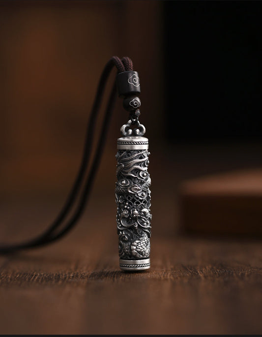 Buddha3bodhi Pure Silver Dragon Disc Pendant