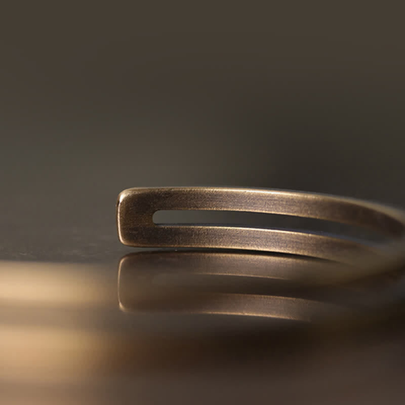 Wear FengShui Rustic Copper Luck Viking Cuff Bracelet