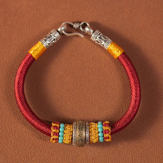 Wear FengShui Handmade Tibetan Amulet King Kong Knot Luck Protection Braided Bracelet